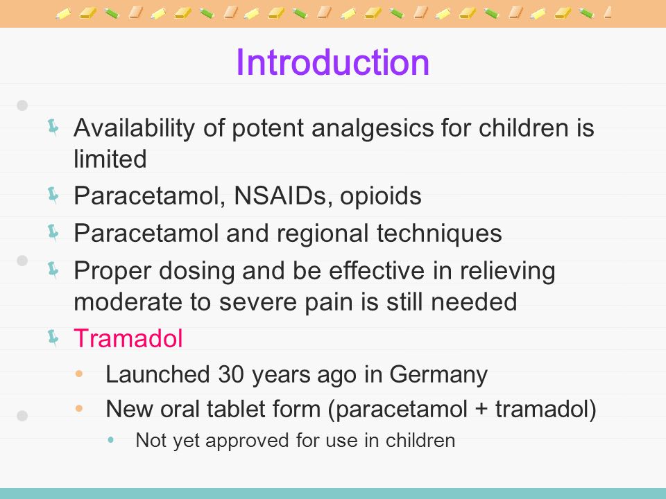 Tramadol Dosage For Pediatrics